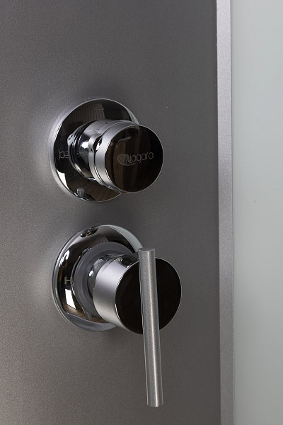 Душ.каб. NG-2310-14LBKTG (1200х800х2100-2400) высокий поддон(40см) стекло МАТОВОЕ 4 места