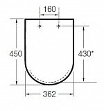 Крышка для чаши Roca Meridian 8012A000B петли хром (без микролифта)