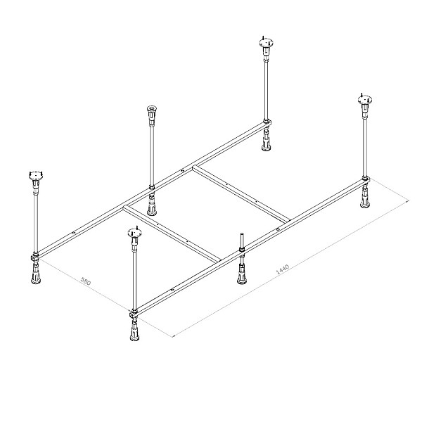 W84A-150-070W-R Func Каркас для ванн 150х70