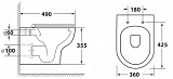 Унитаз подвесной безободковый OWL Tid Cirkel-H  с сиденьем DP микролифт OWLT190701
