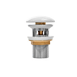 Выпуск для умывальника с переливом, Optima Home, белый глянцевый, IDDIS, OPHWS0Wi88