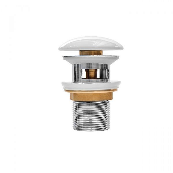 Выпуск для умывальника с переливом, Optima Home, белый глянцевый, IDDIS, OPHWS0Wi88