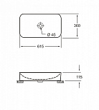 Накладная раковина  Fluenta Round Washbasin в комплекте с донным клапаном Pestan