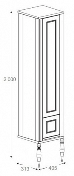 Шкаф - колонна Roca America Evolution L L дуб молочный ZRU9302947