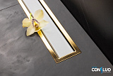 Душевой лоток Pestan Confluo Premium Line 650 White Glass Gold