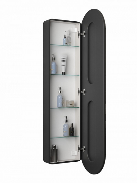 Зеркало-пенал Континент "Elmage black LED" 450х1600