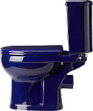 Унитаз-компакт Оскольская керамика Ирида Стандарт, с горизонтальным выпуском, синий