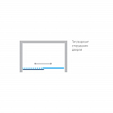 Душевая дверь "KOLLER POOL" двухсекционная  TREND TD120C 120x1900 прозрачная Transparent  6мм CALC FREE хром