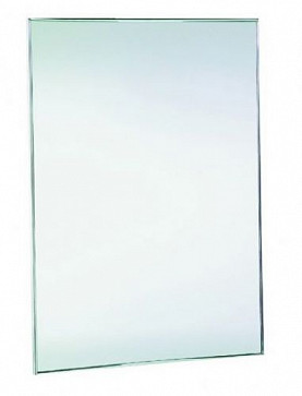 зеркало антивандальное 700х500 с рамкой из нержавеющей стали матовой