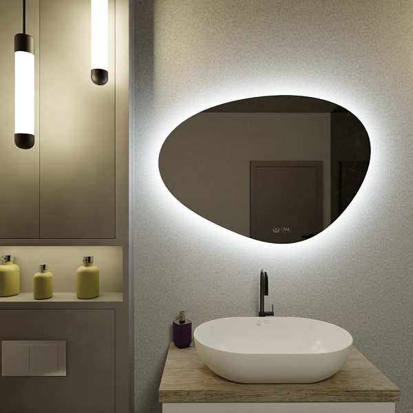 Ark H Зеркало для ванной LED 1000х700 камень