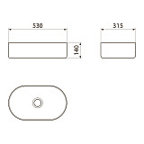 Умывальник Point Виктория 53 PN43061 овальный, белый
