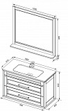 Мебель для ванной Aquanet Бостон М 100 белый (ручки золото) (лит. мрамор) 00281192