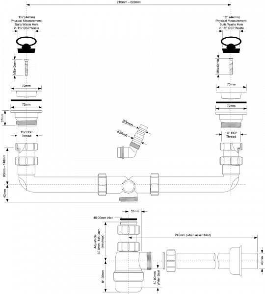Сифон  McAlpine MRSK5-A