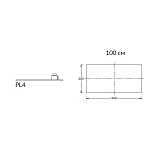 Столешница для раковины Kerama Marazzi Plaza 100 см PL4.DD571300R\100