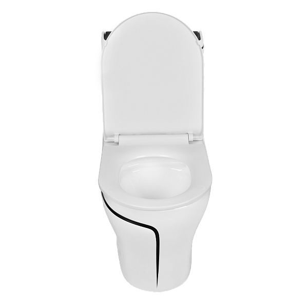 EY-9002 Унитаз -моноблок, с сиденьем термопласт с микролифтом белый/черный