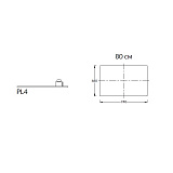 Столешница для раковины Kerama Marazzi Plaza 80 см PL4.DD571300R\80