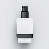 A9036922 Gem, Стеклянный диспенсер для жидкого мыла с настенным держателем, черный