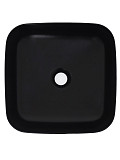 AQM5011 Раковина накладная AQUAme квадратная, цвет черный матовый. 390x390x130