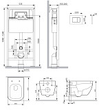 IS70251.901701 Инсталляция с клав ProC S глянц хром с подвес унит Gem FlashClean с сид м/лифт
