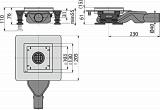 Сливной трап AlcaPlast APV110 из нержавеющей стали экстра низкий 130x130