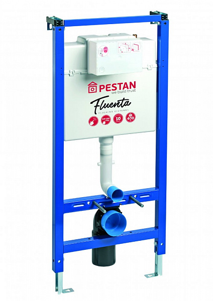 Инсталляция Pestan для подвесного унитаза в комплекте с кнопкой, цвет хром глянец