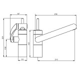 290217264 Arc, смеситель для раковины, никель