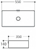 Раковина Aquanet Perfect-3-MB 55 черный матовый PERFECT-3-MB