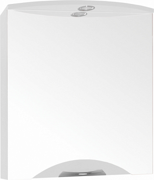 Зеркальный шкаф Жасмин 2 50х72/С, Люкс белый