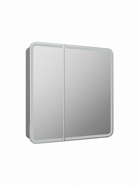 Зеркало-шкаф Континент "Elliott LED" 800х800 с датчиком движения, розеткой