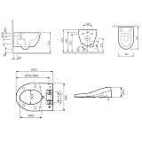 C111739SC Awe подвесной унитаз с электронной крышкой биде Clean Care