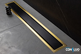 Душевой лоток Pestan Confluo Premium Line 750 Black Glass Gold