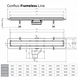 Душевой лоток Pestan Confluo Frameless Line 550 Black Matte