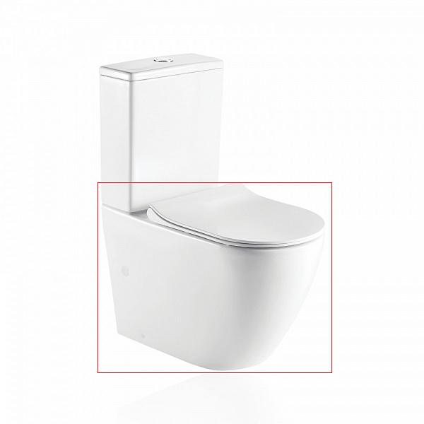 Унитаз-чаша "Koller Pool" ROUND Rimless, сиденье дюропласт: SoftClose, Take Off, антибактериальное покрытие, система «Антивсплеск»