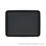 Чёрный матовый умывальник накладной, Slide, IDDIS, SLIBM02i27