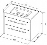 Мебель для ванной Aquanet Августа 80 белый (ручка хром) 00281159