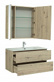 Мебель для ванной Aquanet Алвита New 100 2 ящика, дуб веллингтон белый 00274203