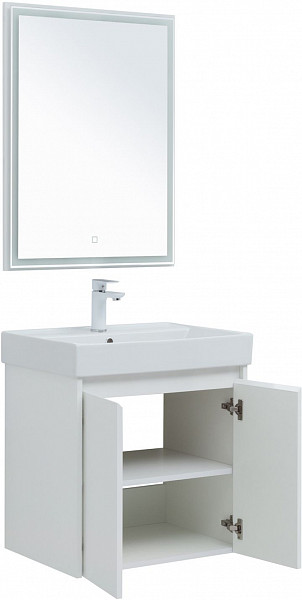 Мебель для ванной Aquanet Nova Lite 60 белый глянец (2 дверцы) 00302532