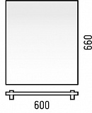 Зеркало с полочкой Corozo Мирэль 60 белое SD-00000274