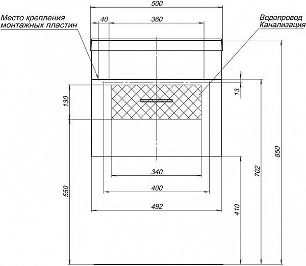 Мебель для ванной Aquanet Нота 50 камерино 00287698