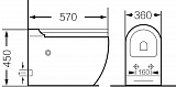 Унитаз GR-PR-5502 impuls (570*360*450) БЕЛЫЙ напольный с тонкой крышкой, 1 место