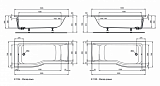 Акриловая ванна Ideal Standard CONNECT AIR E113401 1695x795 левая