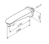 F8070000 Like излив на ванну, хром, шт.