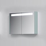 M30MCX1001GG Sensation, зеркало, зеркальный шкаф, 100 см, с подсветкой, мятный, глянцевая, шт