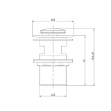 Выпуск для умывальника с переливом, графит, Slide, IDDIS,SLIGM00i88