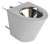 Туалет из нержавеющей стали без сливного бака матовый c креплением к стене 13012.PM.S, шт