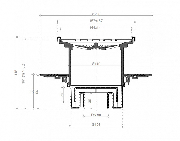 Confluo Standard 15х15 Vertical Square  Mask Pestan