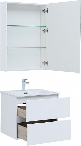 Мебель для ванной Aquanet Алвита New 60 2 ящика, белый матовый 00274216