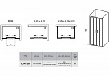 Душевая дверь раздвижная Ravak Blix BLDP4-200 белый+грейп 0YVK0100ZG