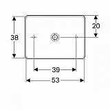 Раковина накладная 40x55 см Geberit VariForm 500.779.01.2 без отверстия перелива