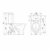 Унитаз-компакт Santeri Версия белый 1.P401.5.S00.00B.F